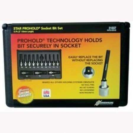 Bondhus Torx Sockets And Bits Tool Set With Proguard With Case (13-Piece) 31037